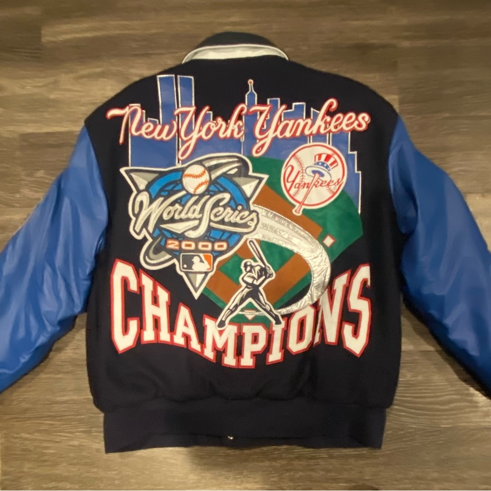 Vtg New York Yankees Jeff Hamilton Jacket JH Design Subway Series 2000 L NWOT